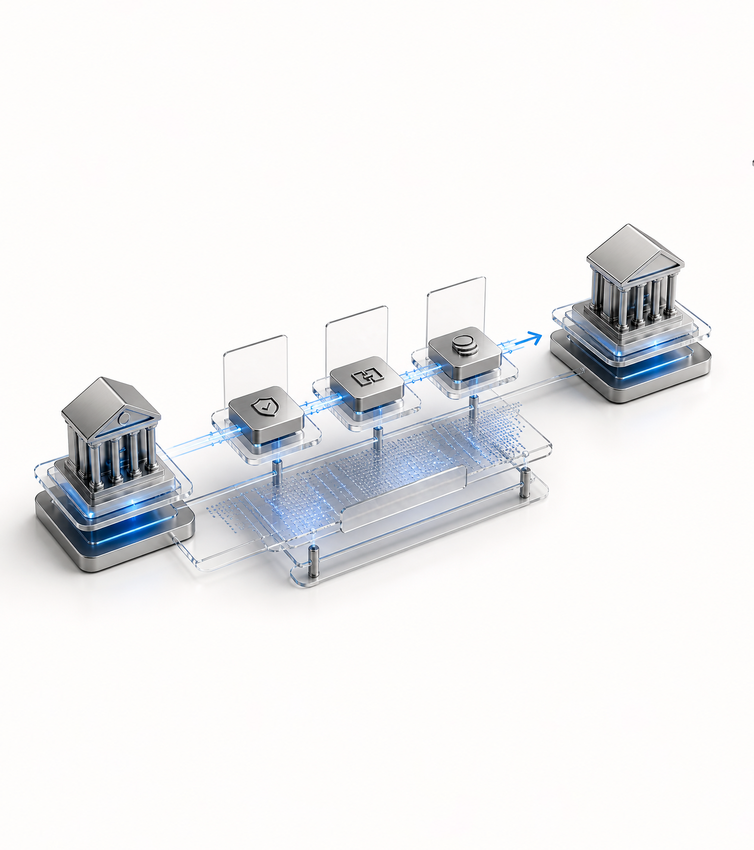 Two banks connected